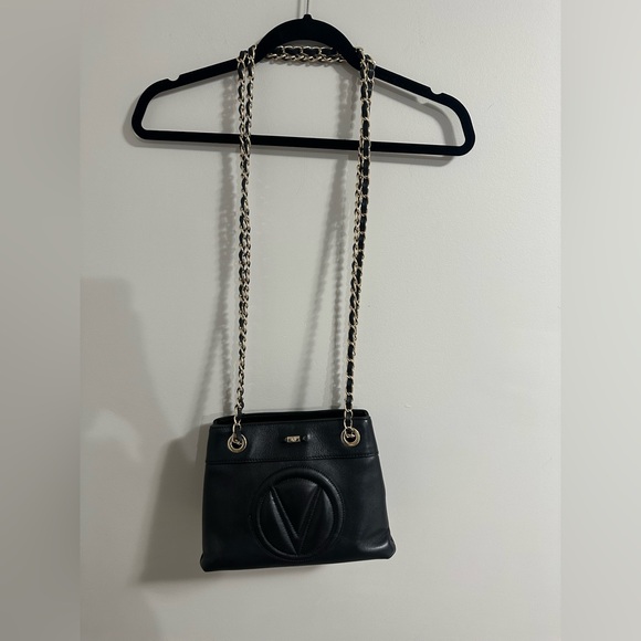 Valentino Handbags - Valentino Elegant Black Leather Chain crossbody Bag